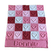 Load image into Gallery viewer, Crochet Pattern for Baby Blanket Personalised Name Panel Chart Heart Motifs
