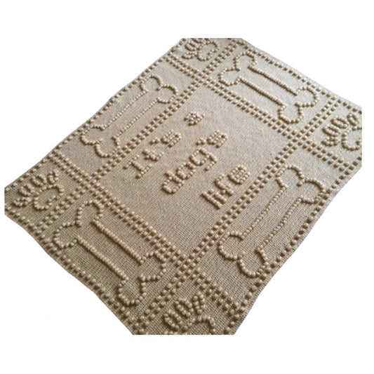 Dog Blanket Crochet Pattern Crochet Pattern for Blanket Its a Dogs Life Paw Print and Bones