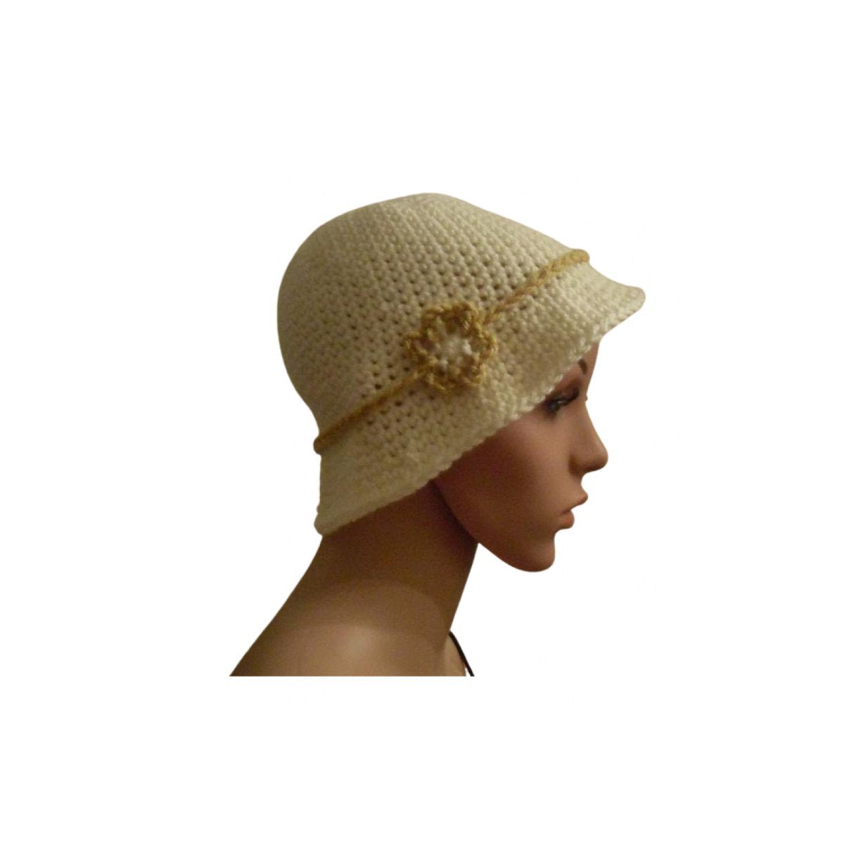 Free Crochet Pattern for 1920s Flapper Hat Cloche Vintage Flower