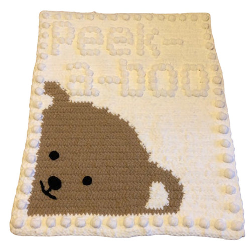 Intarsia Crochet Pattern for Chunky Baby Blanket Teddy Bear