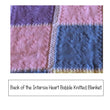Load image into Gallery viewer, Heart Squares Baby Blanket Knitting Baby Pattern Blanket Heart Bobble Stitch Intarsia Reverse Side Back