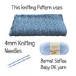 Load image into Gallery viewer, Knitting Pattern Using Bernat Softee Baby DK yarn 8-ply in Pale Blue