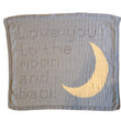 Load image into Gallery viewer, Knitting Pattern for Lace Baby Blankets Love you to the moon and Back Words Intarsia