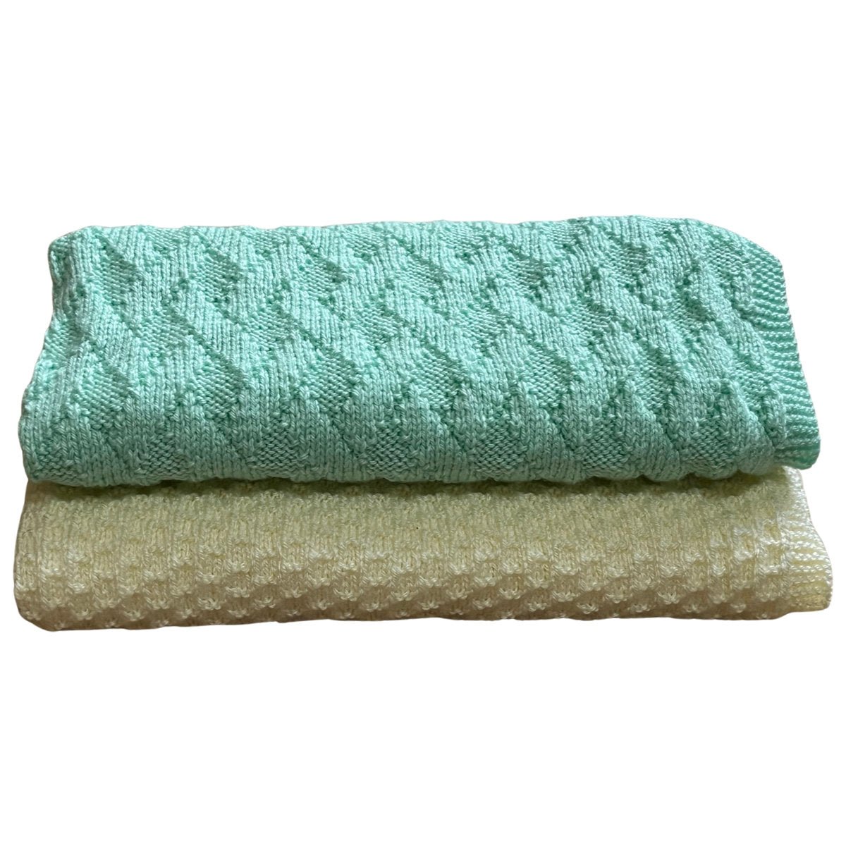 2 x Baby Blanket KNITTING PATTERNS Crossing Lines and Ladders