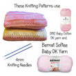 Load image into Gallery viewer, Knitting Patterns Baby Blankets using Bernat Softee Baby DK yarn 8ply DMC Cotton