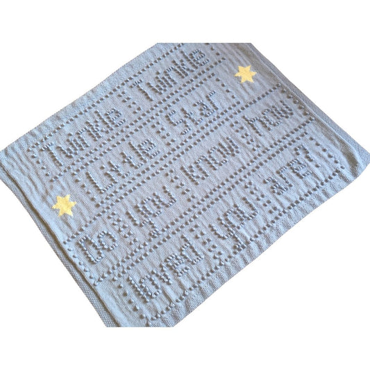 Pattern for Twinkle Little Star Knitted Baby Blanket