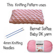Load image into Gallery viewer, Pink #02001 Bernat Softee Baby DK Yarn Knitting Patterns using 4mm Knitting Needles