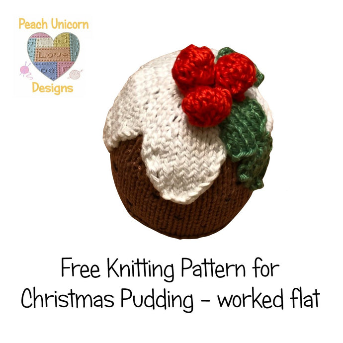 FREE Christmas Pudding Knitting Pattern using Straight Needles