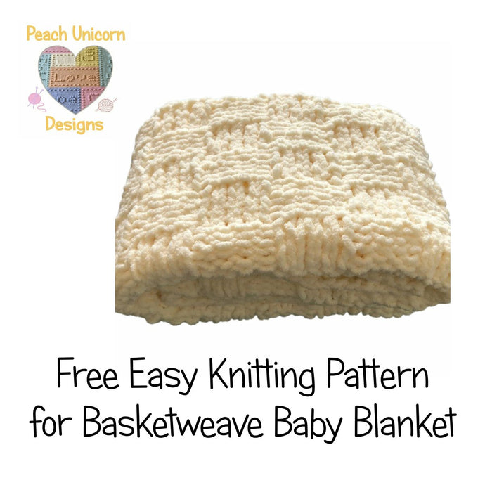 FREE Basketweave Chunky Baby Blanket Knitting Pattern - Beginner