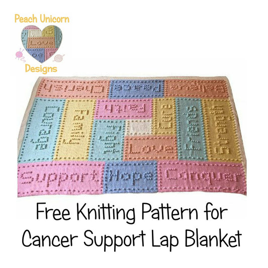 Free Knitting Pattern for Lap Blanket Throw for Cancer Patients Hospital Intarsia 