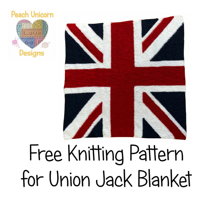 FREE Union Jack Flag Lap Blanket Knitting Pattern - Royal events