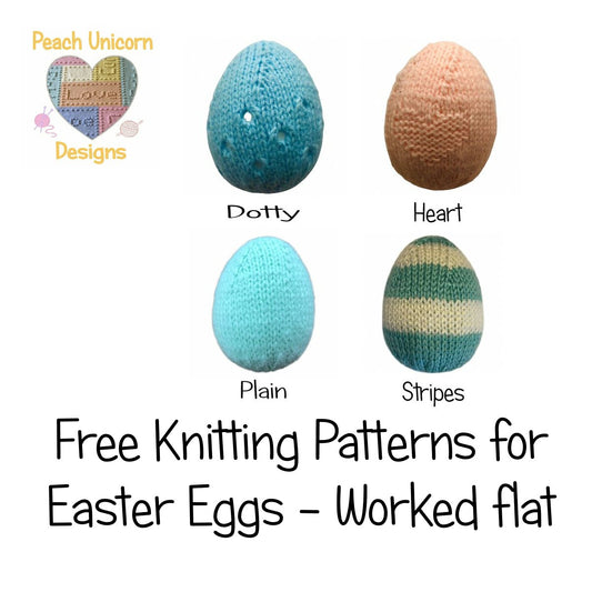 Free Knitting Patterns for Easter Eggs worked flat 