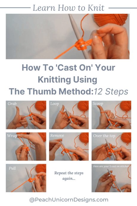 How To Easily And Quickly Cast On Your Knitting Using The Thumb Method: 12 Steps