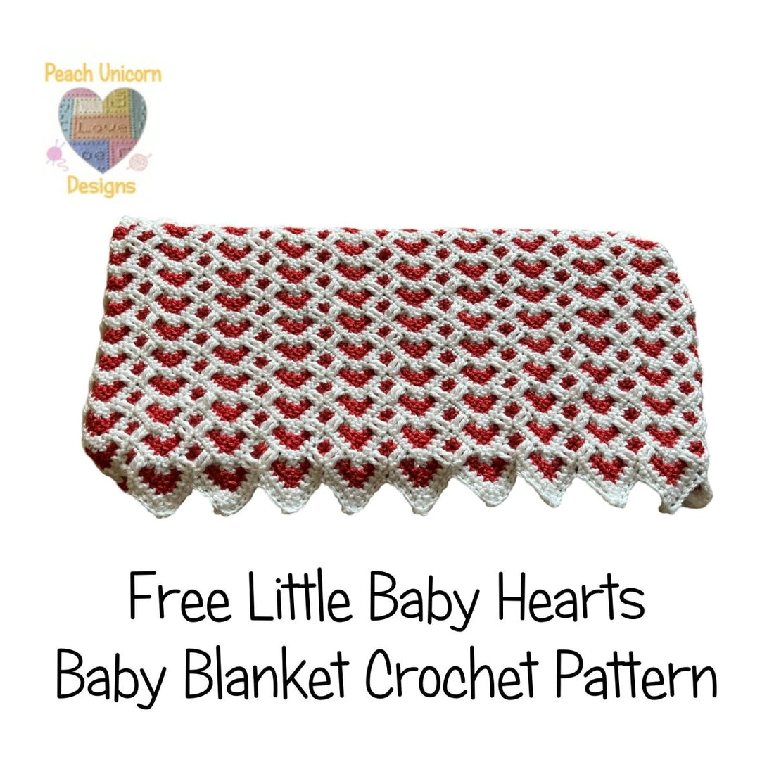 Litttle Baby Heart Baby Blanket Crochet Pattern