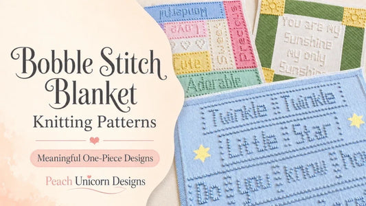 Bobble stitch blanket knitting patterns featuring Twinkle Twinkle Little Star, Sweet Dreams and You Are My Sunshine designs