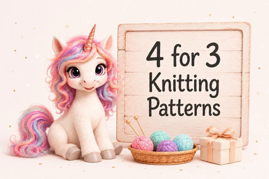 4 for 3 Knitting Patterns