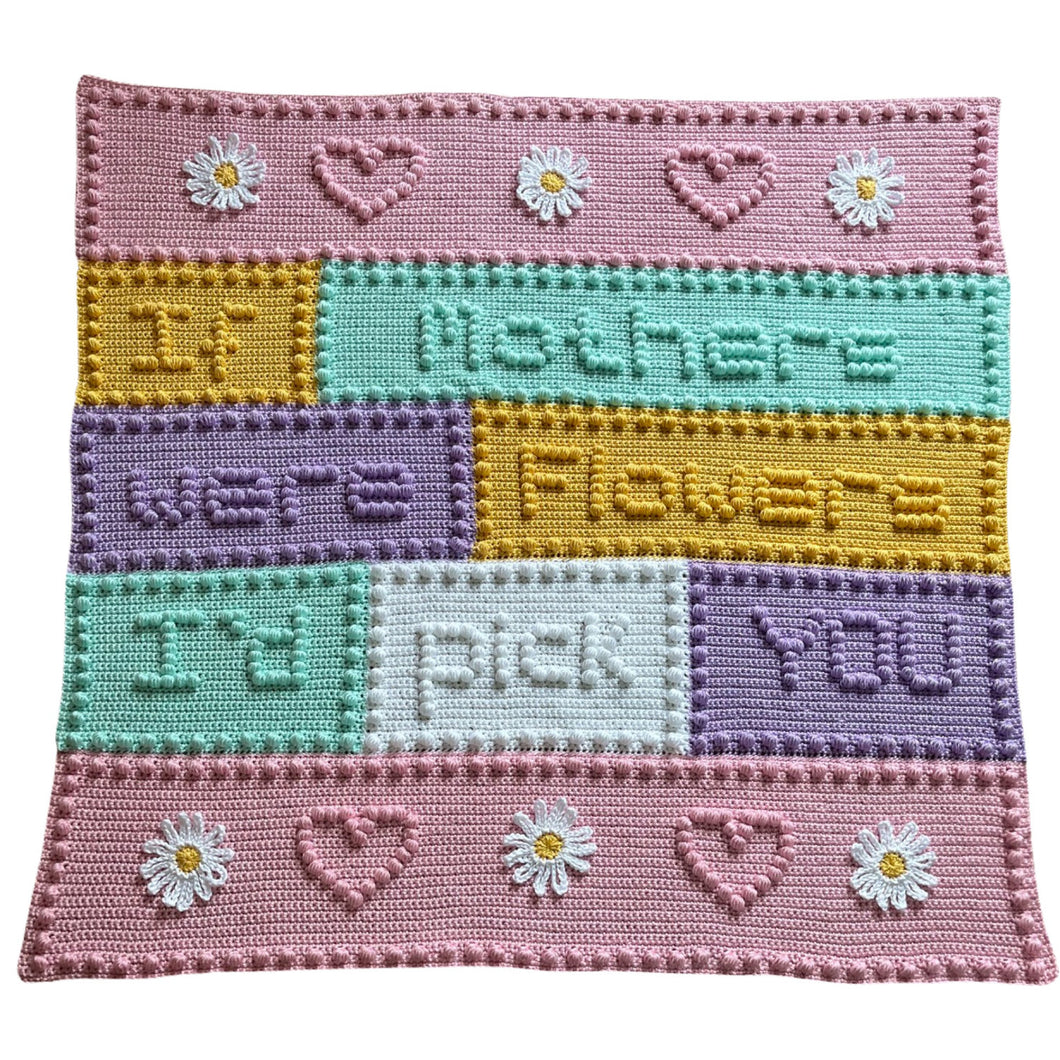 If Mothers were Flowers Lap Blanket Crochet Pattern - Motif Version
