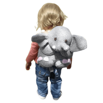 4 Toddler Backpack Crochet Patterns - Elephant, Bunny, Horse and Lion