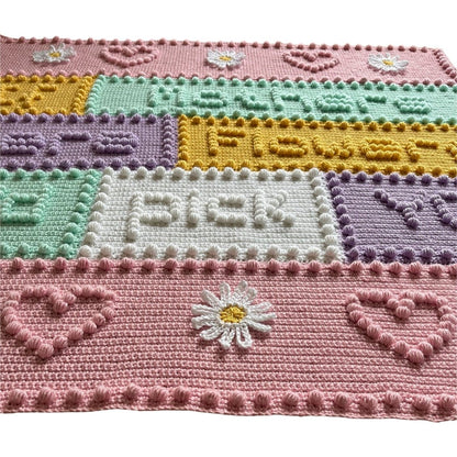 If Mothers were Flowers Lap Blanket Crochet Pattern - Motif Version