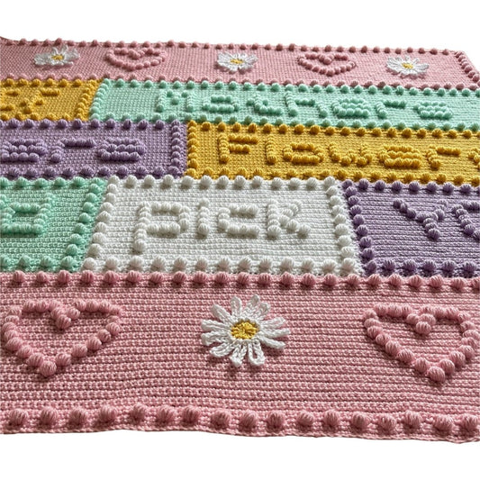 If Mothers were Flowers Lap Blanket Crochet Pattern - Motif Version