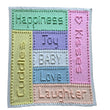 Load image into Gallery viewer, Joy Baby Balnket Kntting Pattern Bobble Words
