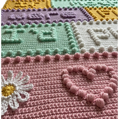 If Mothers were Flowers Lap Blanket Crochet Pattern - Motif Version