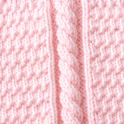 Granite cable baby blanket close up of texture