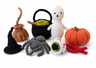 Halloween Decorations Knitting Pattern Bundle | 7 Spooky Halloween Patterns