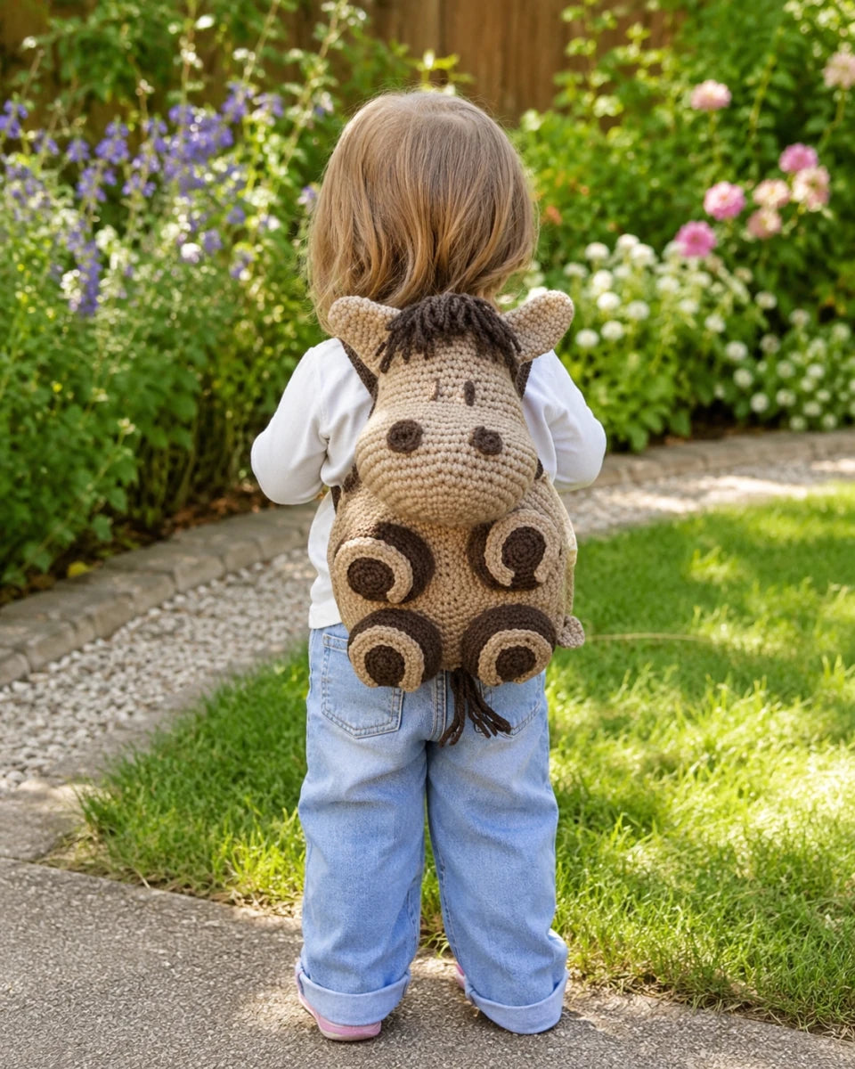 horse-backpack-crochet-pattern-toddler-wearing-backpack-garden