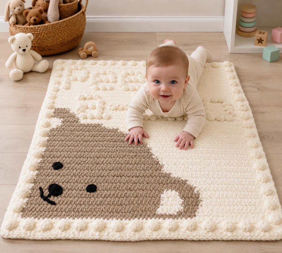 Super Bulky Yarn Baby Blanket Crochet Patterns Peek-a-boo Bear Baby Blanket Crochet Pattern Super Chunky PDF – Peach  Unicorn Designs
