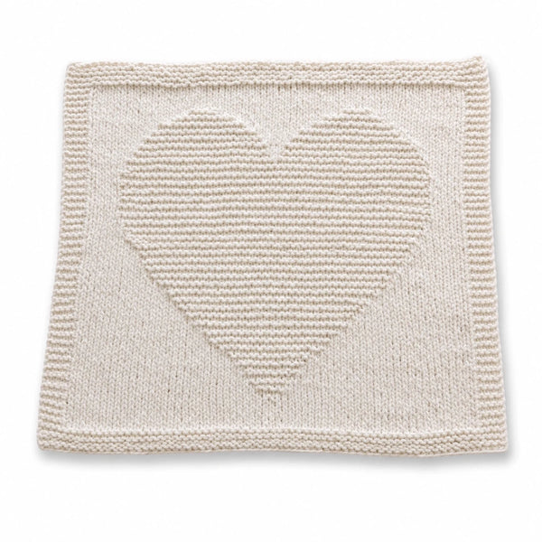 Simple Chunky Heart Baby Blanket Knitting Pattern | Beginner Friendly Blanket PDF