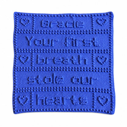 Personalised crochet quote blanket with Gracie, your first breath stole our  hearts