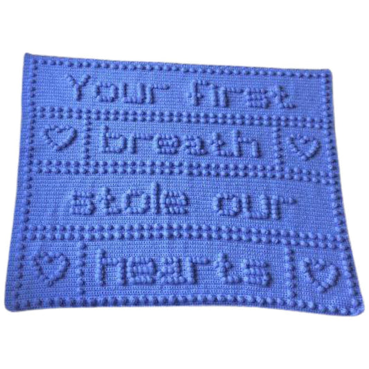 Baby Blanket Crochet Pattern Your first Breath Stole our Hearts