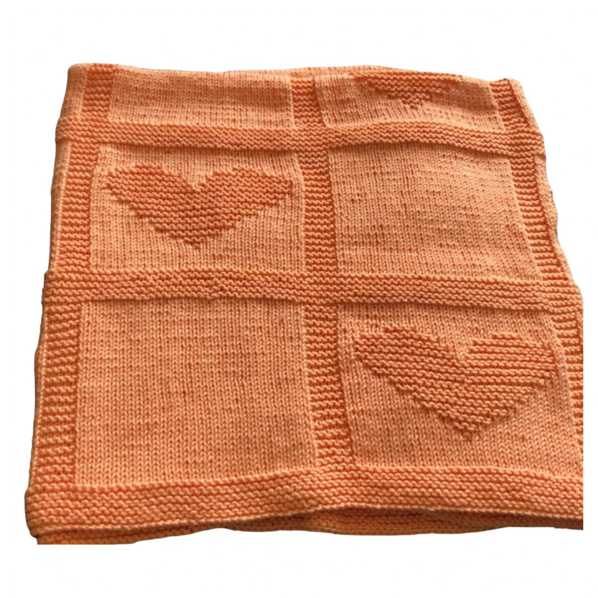 Baby Blanket Knitting Pattern Easy Simple Hearts