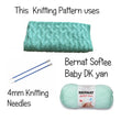 Load image into Gallery viewer, Bernat-Softee-Baby-Dk-Yarn-Knitting-Pattern-Baby-Blanket-Mint
