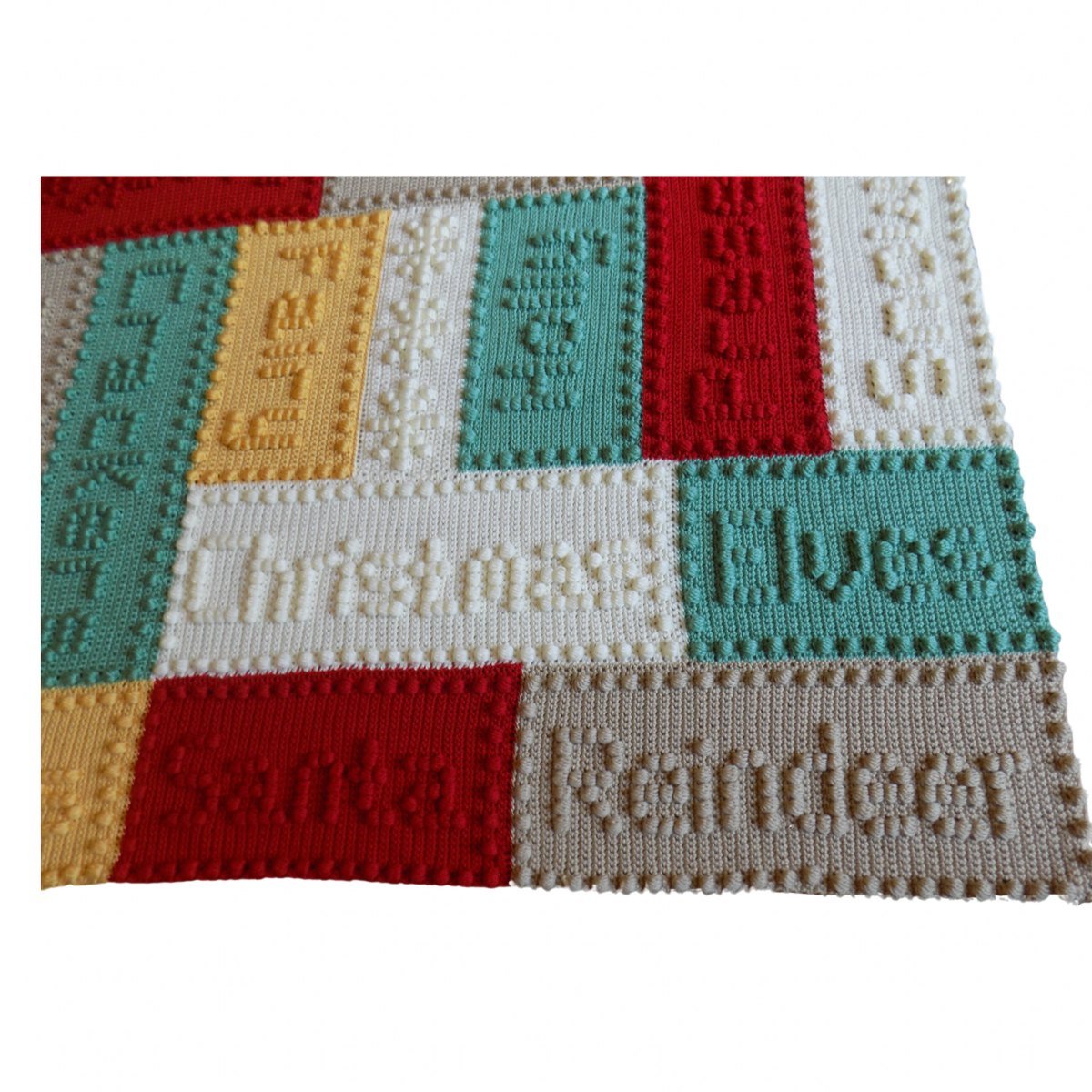 Christmas Crochet Blanket Pattern Wods Motif Puffs Puffs Lap Throw 