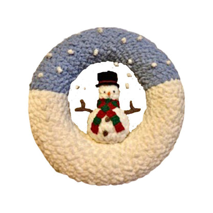 Christmas Decoration Snowman Wreath CROCHET PATTERN