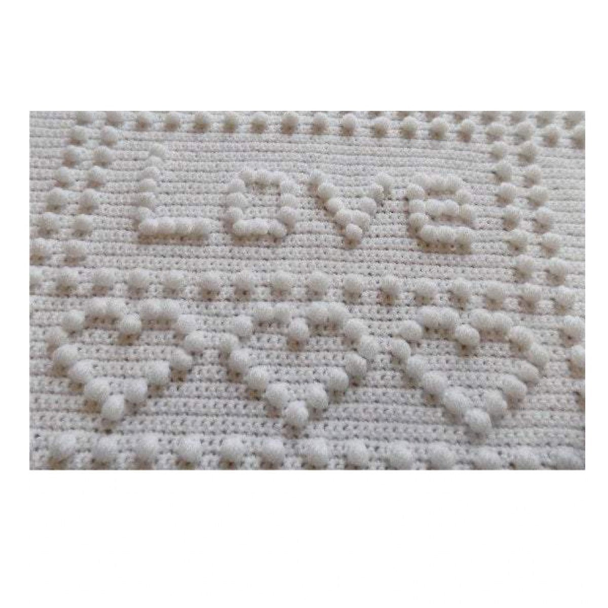 Precious Baby Blanket Crochet Baby Blanket Pattern Precious One Piece Puff Stitch Words Love Hearts
