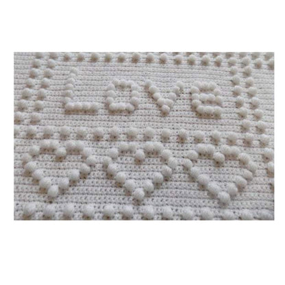 Precious Baby Blanket Crochet Baby Blanket Pattern Precious One Piece Puff Stitch Words Love Hearts