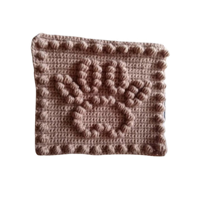 Bone & Paw Print Crochet Pattern Dog Blanket Paw Print Motifs
