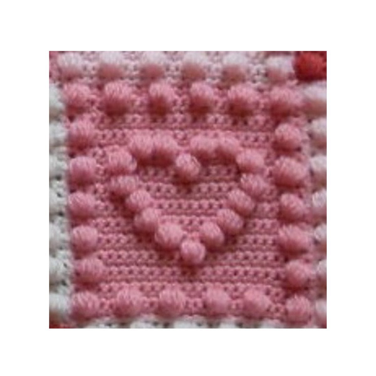 Heart Motifs Baby Blanket Crochet Pattern for Baby Blanket Heart Motif Puff Stitch Bobbles  