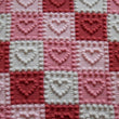 Load image into Gallery viewer, Crochet Pattern for Baby Blanket Heart Motifs Puff Stitch Popcorn Bobble
