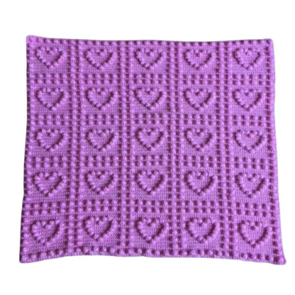 Love Hearts Baby Blanket Crochet Pattern for Baby Blanket Hearts 1-Piece Puff Stitch Bobbles