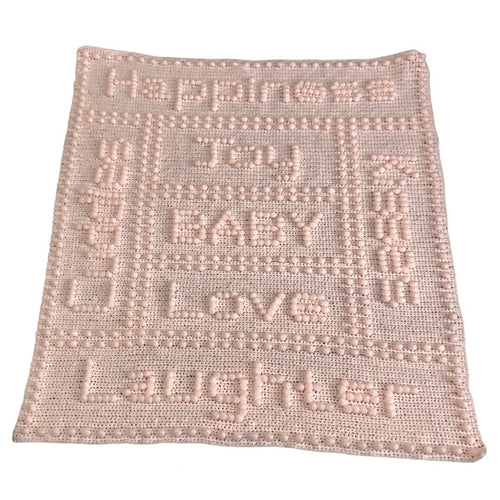 Joy Baby Blanket Crochet Pattern (One-piece)