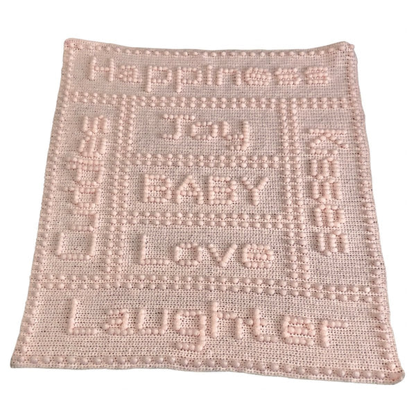 Joy Baby Blanket Crochet Pattern (One-piece)
