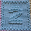 Load image into Gallery viewer, Crochet Pattern for Baby Blanket Numbers Motifs Puff Number 2
