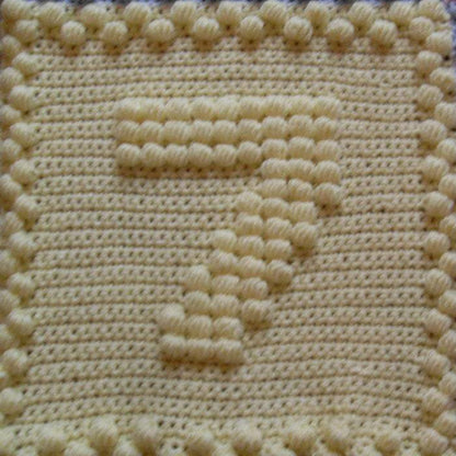 Numbers Baby Blanket Crochet Pattern for Baby Blanket Numbers Motifs Puff Number 7