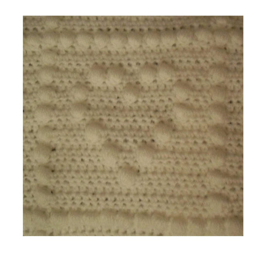 Hearts Puff One-piece Baby Blanket Crochet Pattern for Hearts  Baby Blanket Puff and Half Double Stitch