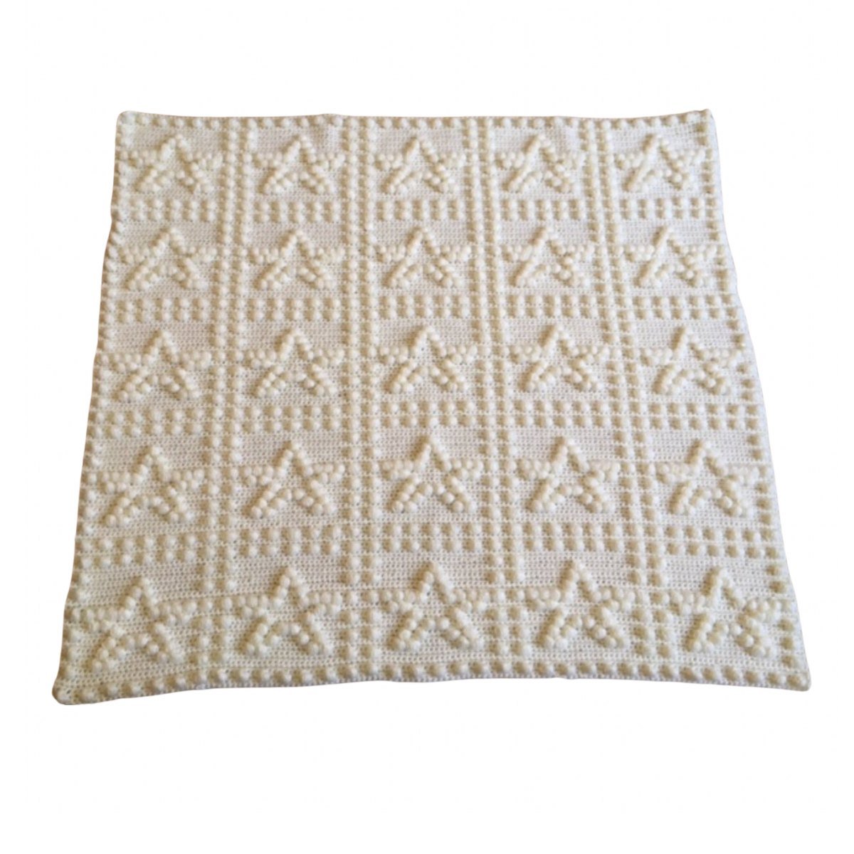 Crochet Pattern for Baby Banket Stars One-Piece Puff Stitch Bobbles 