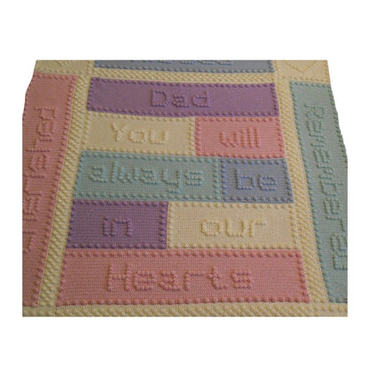 Crochet Pattern for Dad Lap Blanket Adult Throw Bereavement Mermorial Goodbye Remembrance 